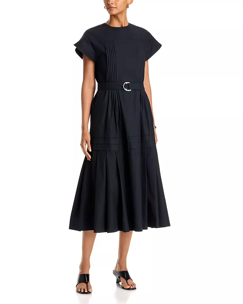 3.1 Phillip Lim Pleated Poplin Midi Dress