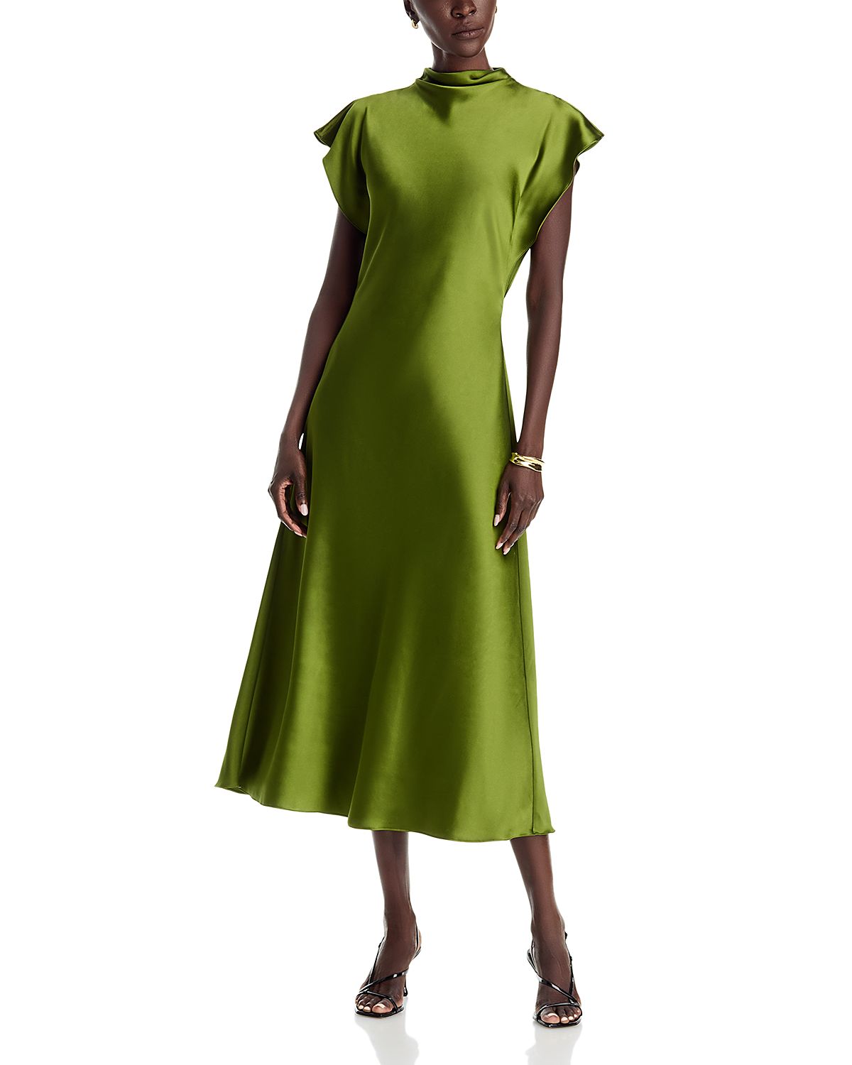 Tanya Taylor Adrien Mock Neck A Line Dress