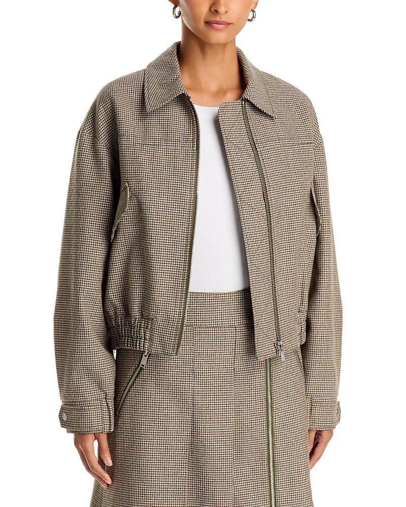 3.1 Phillip Lim Tweed Blouson Bomber Jacket
