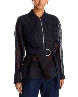 Organza Fil Coupe Double Layered Utility Jacket