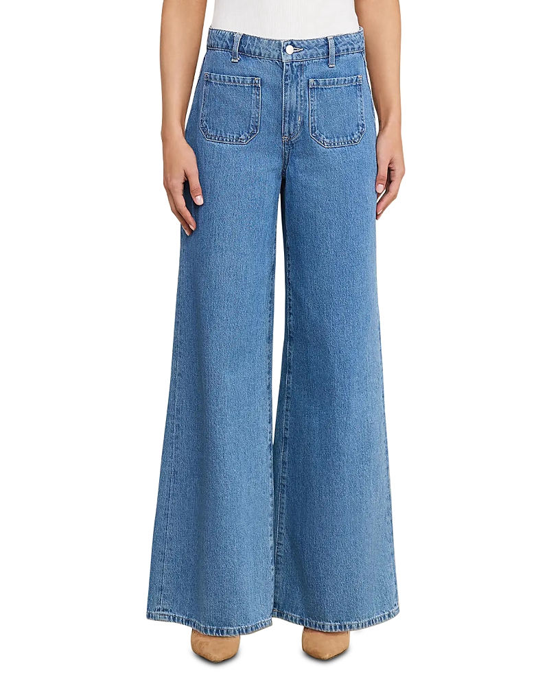 L'Agence Declan High Rise Wide Leg Jeans in Solvera