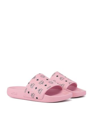  Women's Monogram Print Rubber Slides