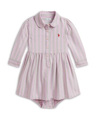 Girls' Striped Cotton Shirtdress & Bloomer Set - Baby