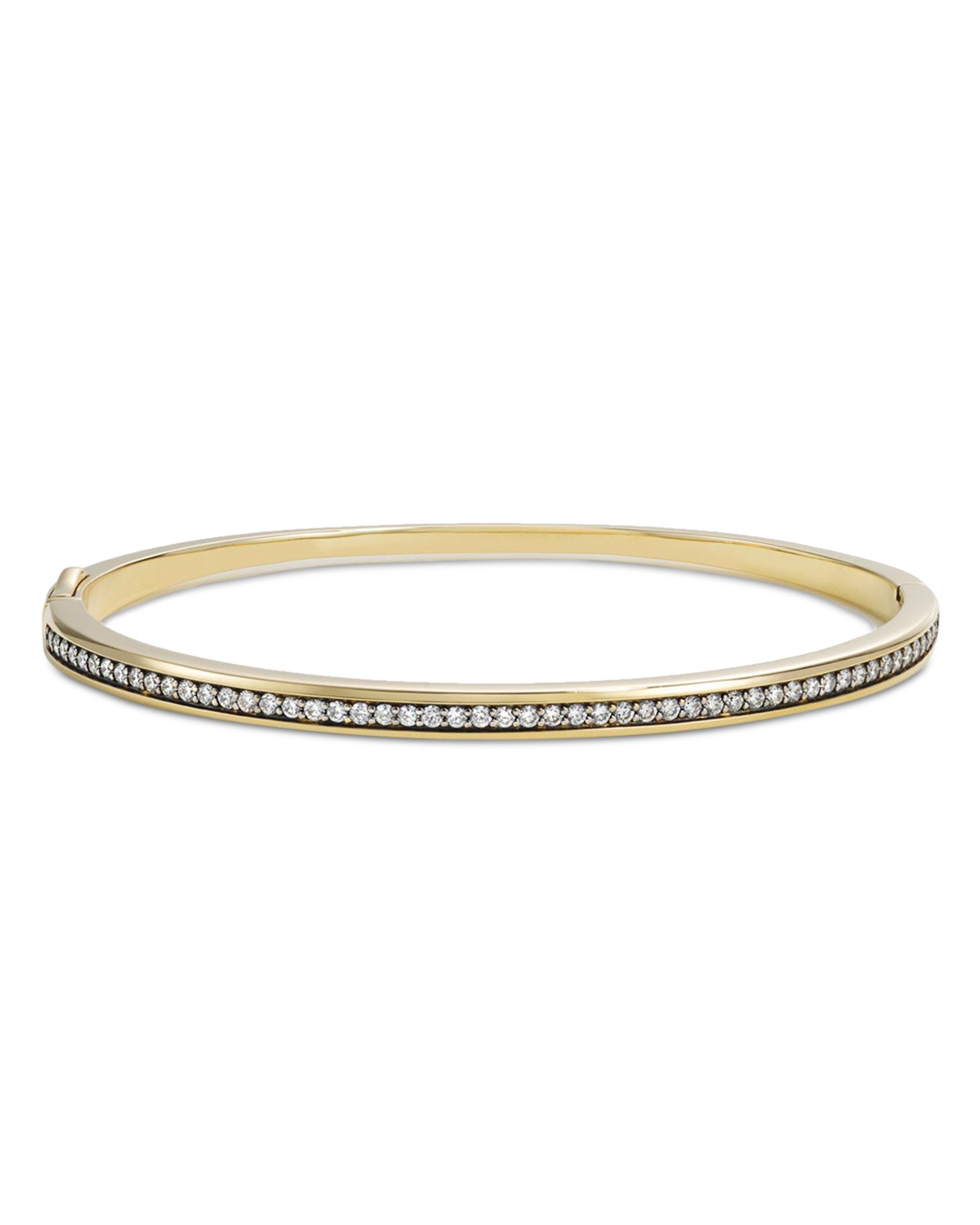 By Pariah 14K Yellow Gold Diamond Bangle Bracelet, 0.78 tcw