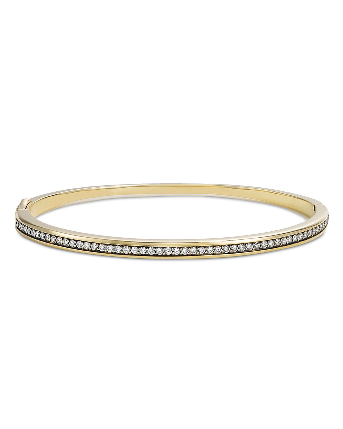 By Pariah 14K Yellow Gold Diamond Bangle Bracelet, 0.78 tcw