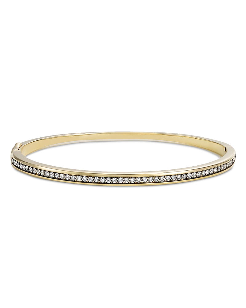 By Pariah 14K Yellow Gold Diamond Bangle Bracelet, 0.78 tcw