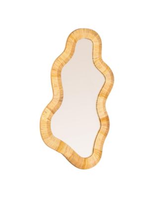  Wavy Rattan Wall Mirror