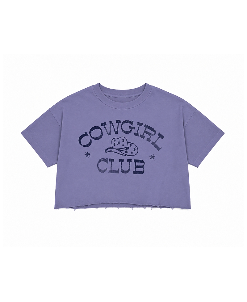 Prince Peter Collection Girls' Cowgirl Distressed Crop Top - Big Kid