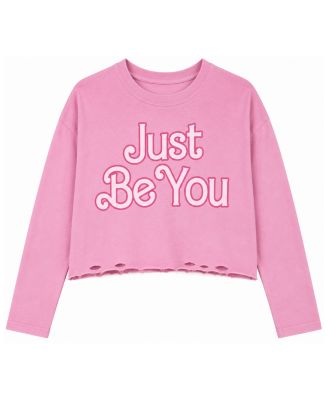 Girls' Just Be You Long Sleeve Crop Top - Big Kid