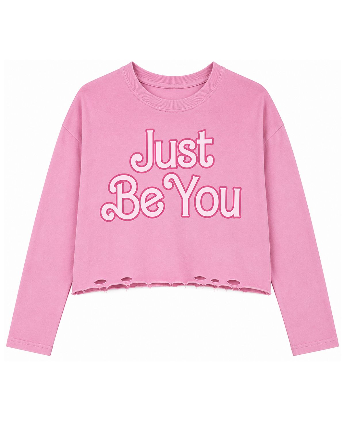 Prince Peter Collection Girls' Just Be You Long Sleeve Crop Top - Big Kid