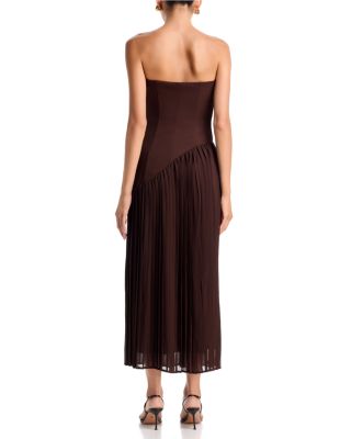 Strapless Curved Seam Maxi Dress - Exclusive - thumbnail 4