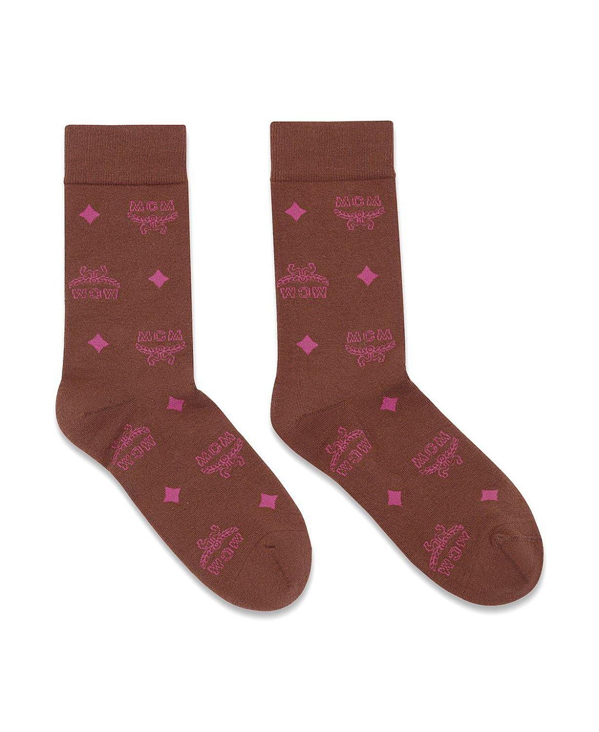 Mcm Monogram Knit Socks
