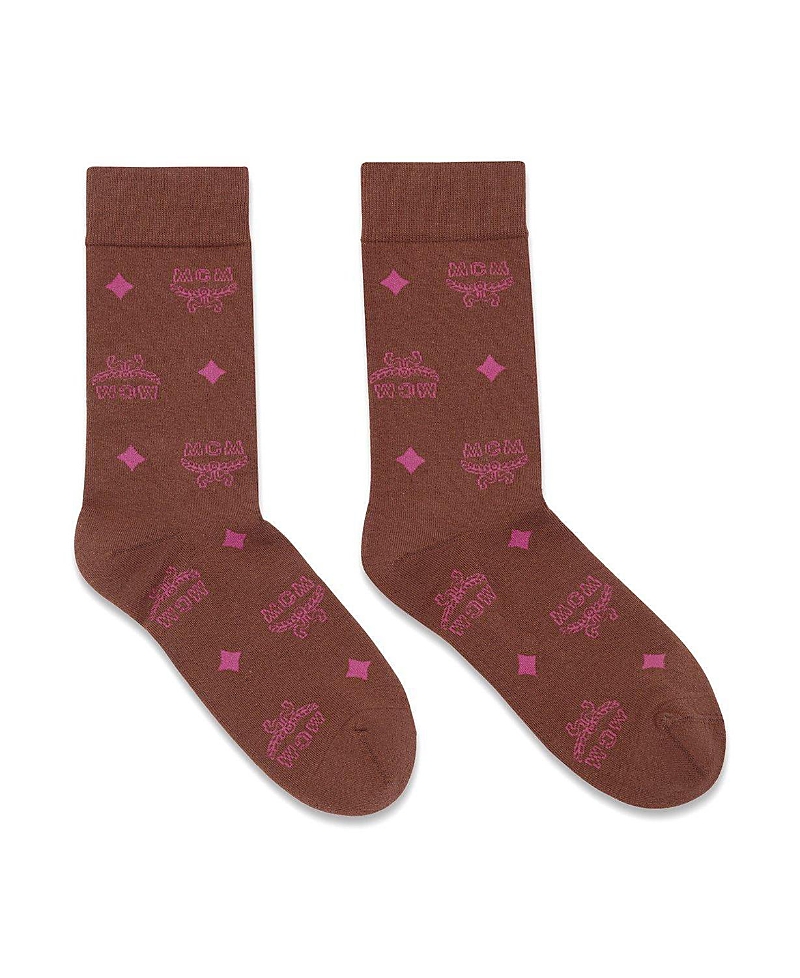 Mcm Monogram Knit Socks