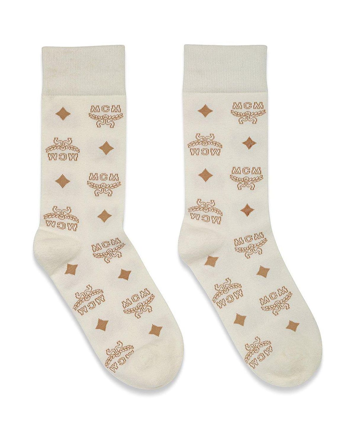 Mcm Monogram Knit Socks