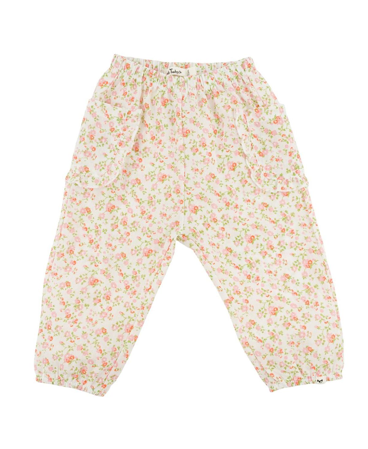 oh baby! Girls' Poppy Sprig Ruffle Side Pocket Pant - Baby, Little Kid
