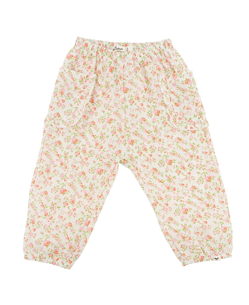 oh baby! Girls' Poppy Sprig Ruffle Side Pocket Pant - Baby, Little Kid