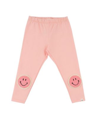 Girls' Smiley Chenille Patch Leggings - Baby, Little Kid, Big Kid