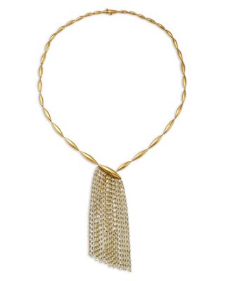 18K Yellow Gold Yellow Diamond Cascade Statement Necklace, 29.07 tcw