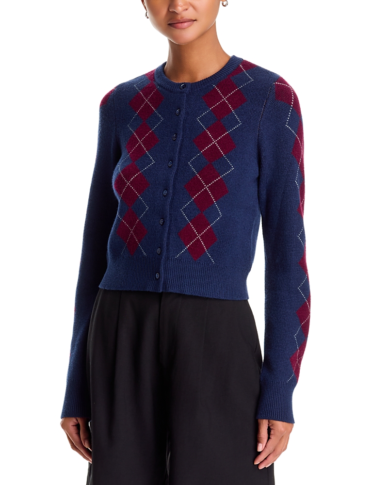 525 America 525 Windsor Argyle Cardigan Sweater