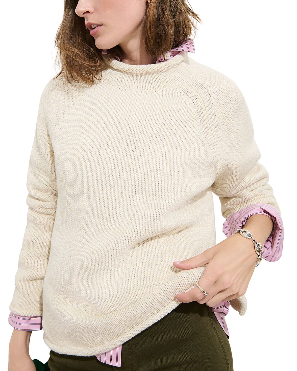 Alex Mill Eastport Cotton Mock Neck Sweater