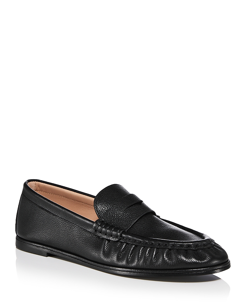 Stuart Weitzman Women's Spencer Leather Penny Loafers