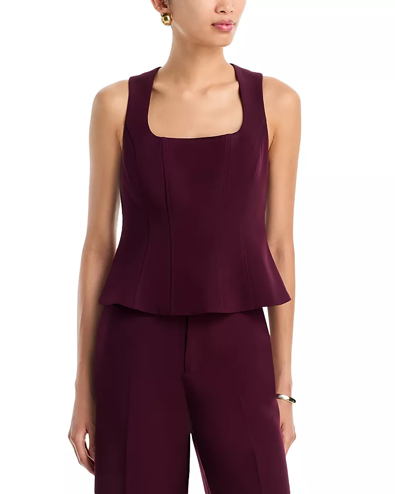 Aqua Sleeveless Peplum Top - Exclusive