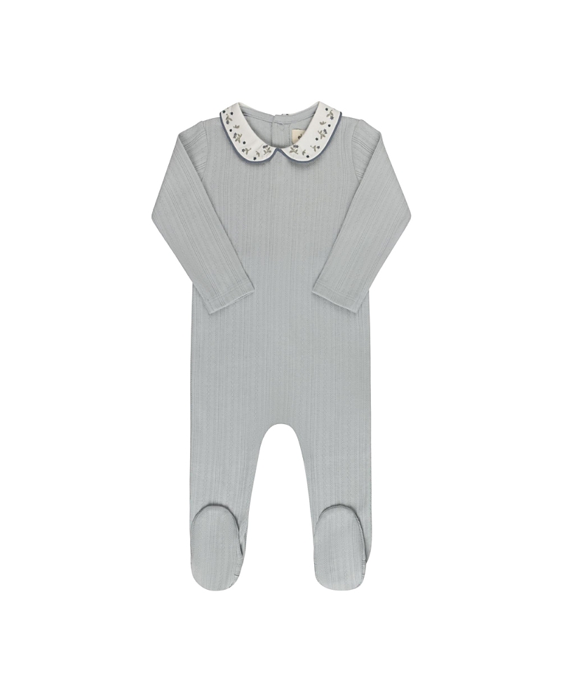 Ely's & Co. Unisex Embroidered Collar Collection Footie - Baby