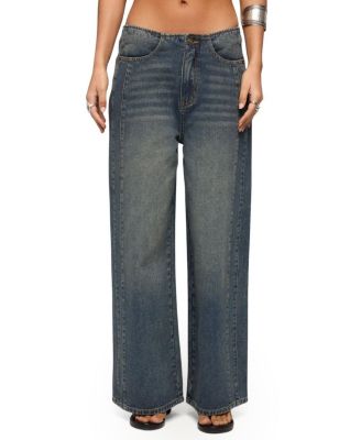  Elia No Waistband Low Rise Baggy Jeans