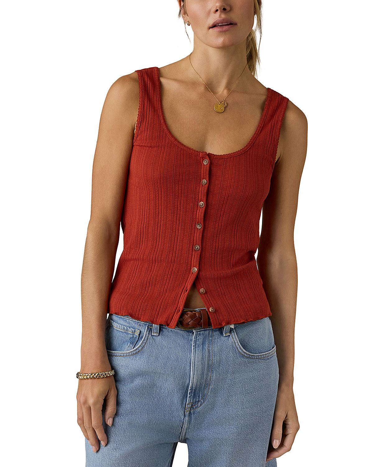 Faherty Paradise Pointelle Cami Cardigan