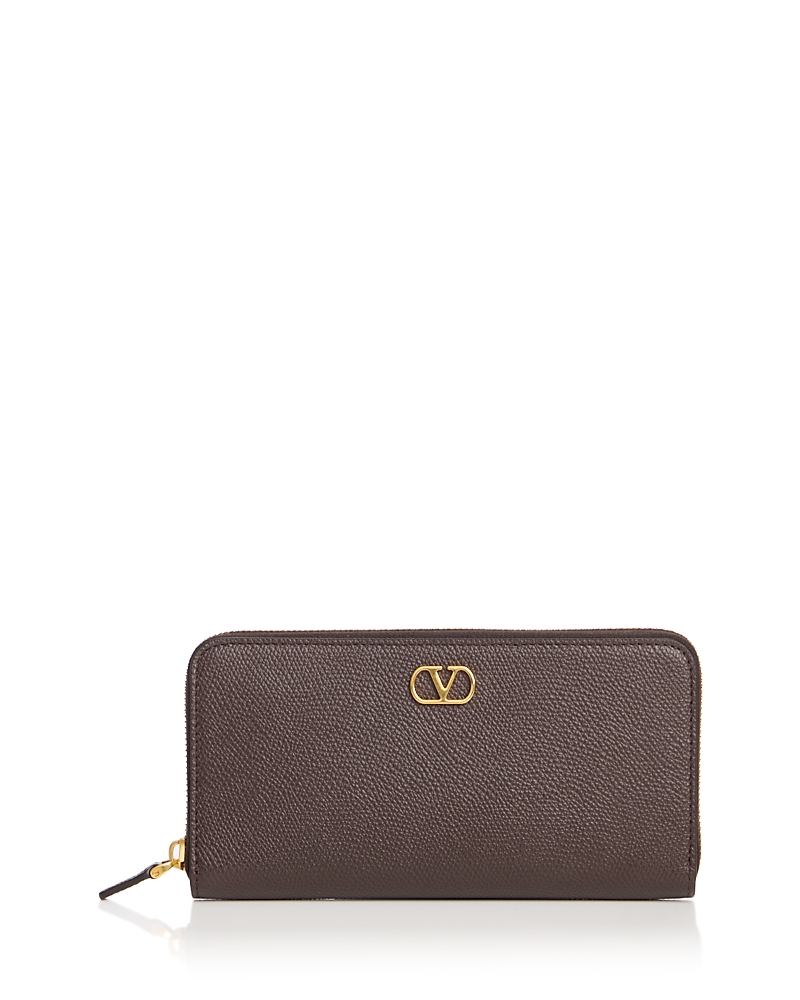 Valentino Garavani Zip Around Leather Wallet