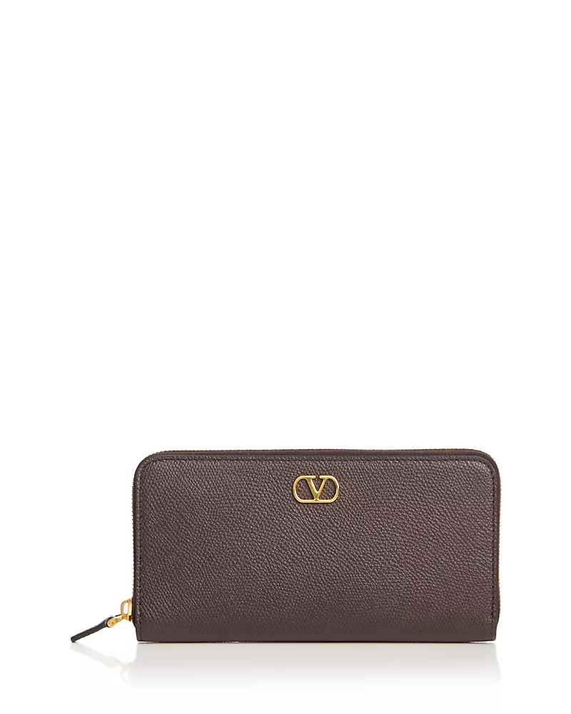 Valentino Garavani Zip Around Leather Wallet