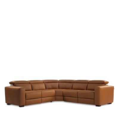 Arno 5 Piece Power Motion Leather Sectional