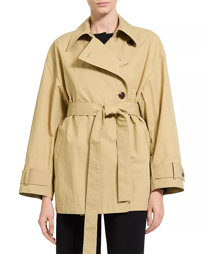 Theory Relaxed Double Breasted Trench Coat