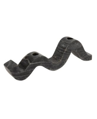  Marble Wave Double Taper Candle Holder