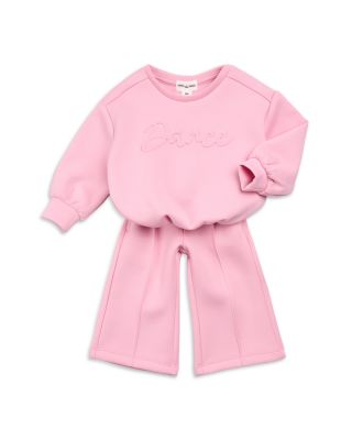Girls' Bubblegum Scuba Wide Leg Jogger Set - Baby