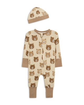 Boys' Bear Faces Coverall and Hat - Baby
