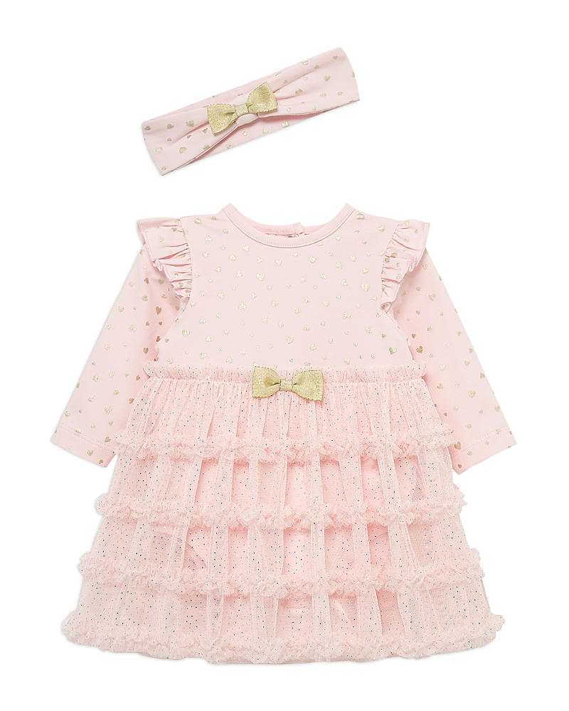 Little Me Girls' Heart Shine Tutu Bodysuit Dress & Headband Set - Baby