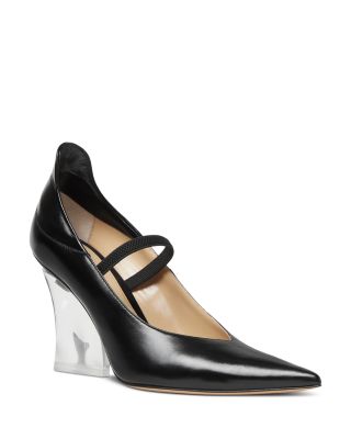 Women's Transparent Heel Pointed Toe Pumps