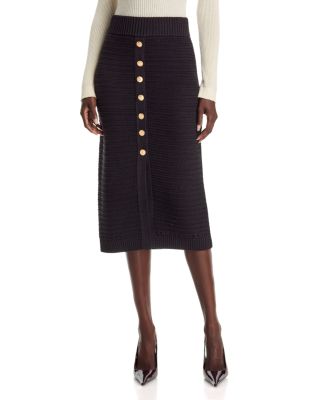 Tani Cotton Knit Midi Skirt