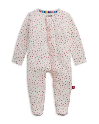 Girls Apple Blossom Ruffle Footie - Baby