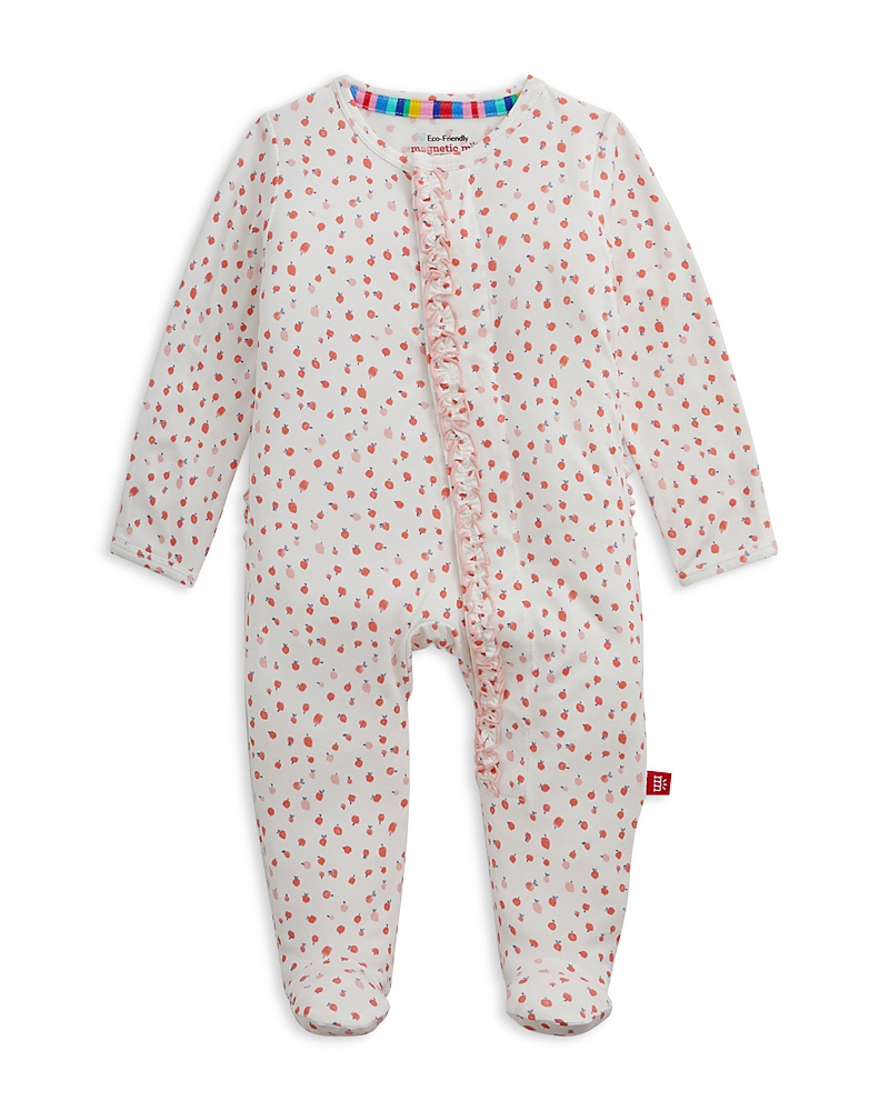 Magnetic Me Girls Apple Blossom Ruffle Footie - Baby