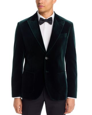 Regular Fit Velvet Peak Lapel Jacket