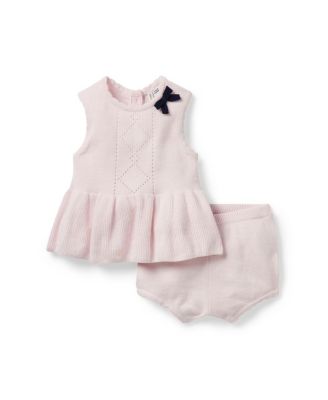  Girls' Pointelle Matching Set - Baby