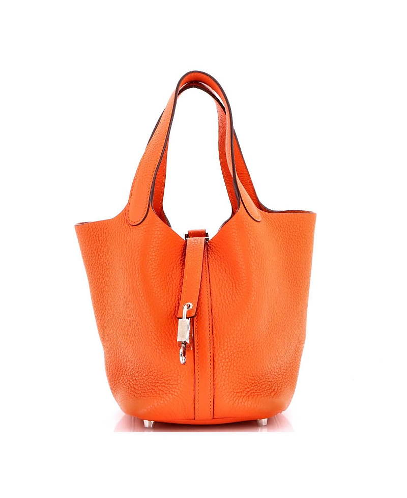 Pre-Owned HERMES Pm Picotin Lock Bag Clemence