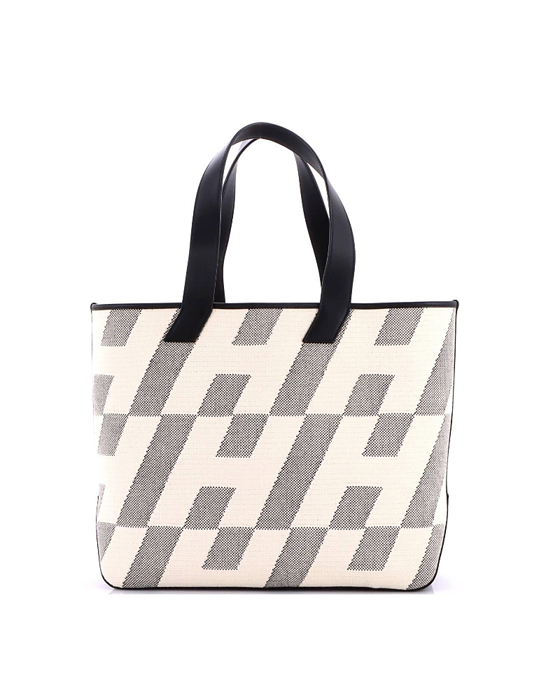 Pre-Owned HERMES 40 Cabas H en Biais Tote Canvas with Leather