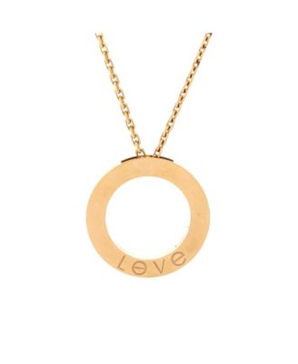  3 Diamonds Love Pendant Necklace 18K Gold and Diamonds, 16.25"