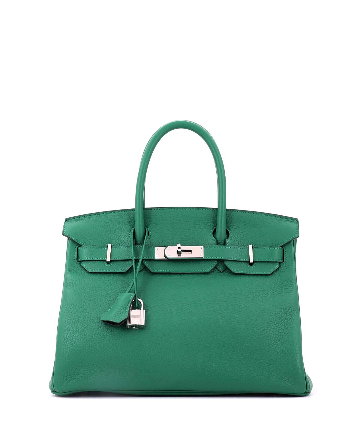 Pre-Owned HERMES Birkin 30 Handbag Verso Clemence with Palladium Hardware