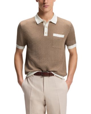L-Lomato Cotton Blend Knit Polo Shirt