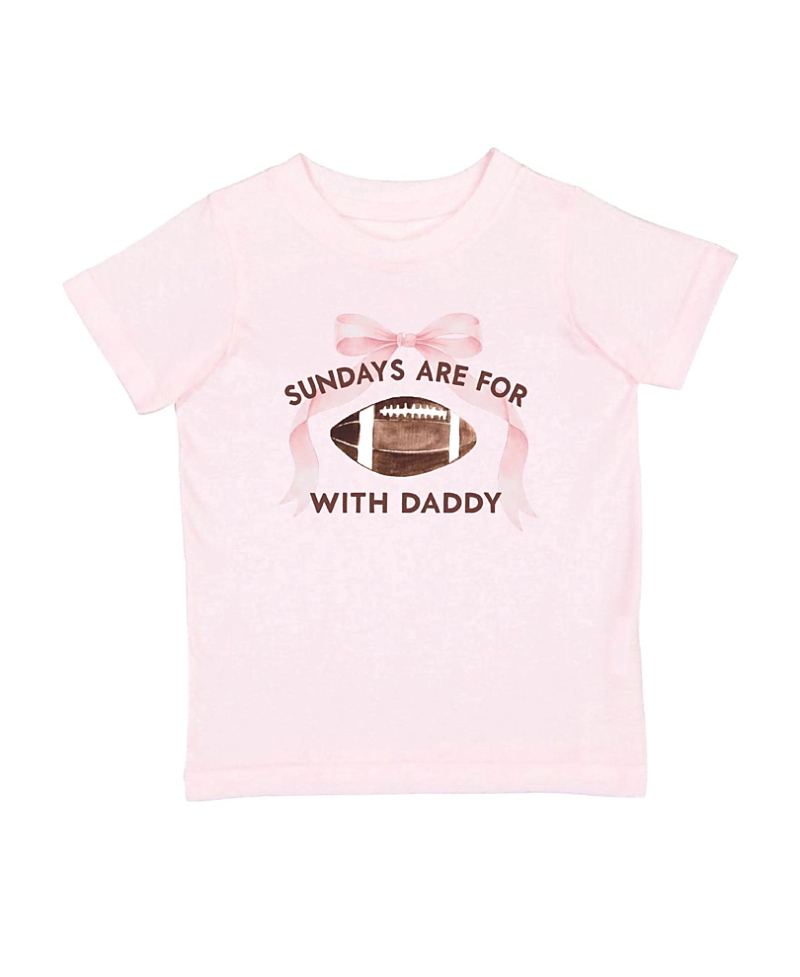 Sweet Wink Girls' Sundays Are For Football Short Sleeve T-Shirt - Baby, Little Kid