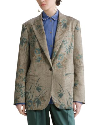 Le Bambou Secret Print Chevron Blazer